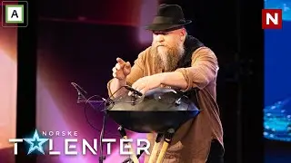 Johan spiller vakker musikk med selvlaget handpan | Auditions | Norske talenter