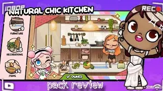 Pack review ||avatarworld 🌍||♡natural chic kitchen pack review 🧸🤎🎻🔊🔊🎀voiced