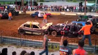Head on collision demolition derby