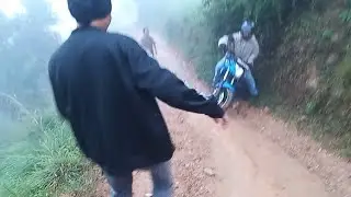 Raining day village offroading road with bike #videos #video #220f #gixxer #sujuki #bajaj 