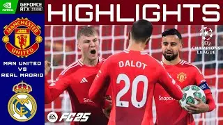FC 25 | Highlights | Man United vs Real Madrid Ft. Hojlund, Mbappe | UEFA Champions League [4K60]