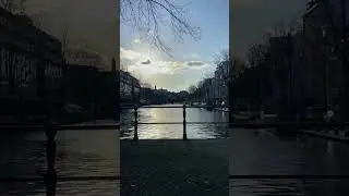 PEACEFUL Amsterdam canals to calm the mind #relaxing #happy #sky #amsterdamcanals #shorts