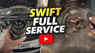 Maruti Swift Full Service 6.Oil FilterChange + Brake Service | PooriService Detail 