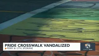 Pride community crosswalk in South Perry District vandalized