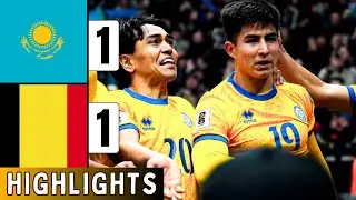 Kazachstan kontra Belgia 1-1 | Najważniejsze momenty | Gol Satpayeva | Eliminacje do Mistrzostw Świata | Czerwona kartka Czesnokowa