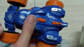Spinning car | Action toys and cars for toddlers | Blippi orange & blue color race car toy