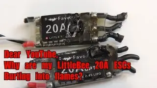 Help: Why are my Little Bee 20a ESC's bursting into flames ?