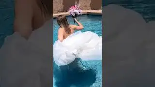 Beautiful Bride Underwater Shooting #shorts