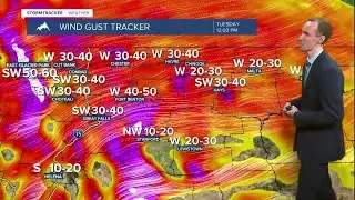 Gusty to strong winds and cool temperatures this week