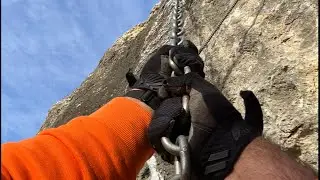 Via Ferrata Miraveche Silanes, Pendulum gone wrong !