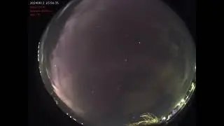 Tain Royal Academy All Sky Camera - Sunset, Aurora, Perseids.