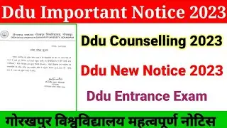 Ddu Important Notice 2023 | Ddu Counselling 2023 | Ddu news today|