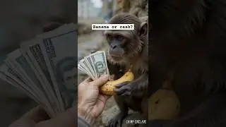 Banana or Cash? Watch This Smart Monkey&rsquo;s Hilarious Choice | Funny Monkey Video #funnyvideo #monkey