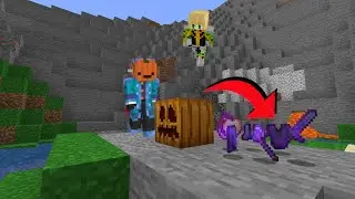 Minecraft Manhunt, But Pumpkins Drop OP Loot