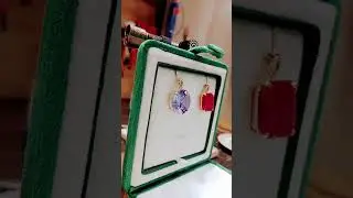 18k yellow gold customized pendant with natural ruby and zircon located in Doha Qatar