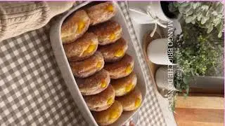 MANGO BRIOCHE DONUTS 🥭unbelievably soft, fluffy, and airy brioche donuts filled with an eggless 👌:-)