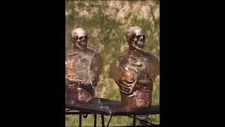 950 JDJ FAT MAC vs two Zombie Torsos &mdash; The World&rsquo;s Most Powerful Rifle DESTROYS Steel!
