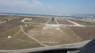 Landing in THESSALONIKI airport.  Clear day.  Runway 34