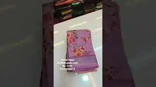 Buy Beautiful Floral Linen Sarees with Affordable Price | Price Rs. 1199/- | www.ruffletrends.com