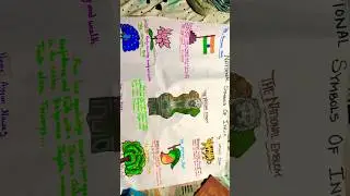 National Symbols of India🇮🇳One chart endless pride National explained with drawings🎨#wallchart