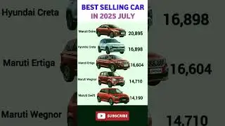 Best Selling Car in 2025 July #Dzire #Creta #Ertiga #WagonR #Swift #bestsellingcar #shorts