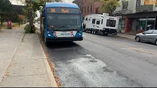 Taking STM 36 East From Boulevard Monk/ Denonville to Metro Station Square-Victoria-OACI