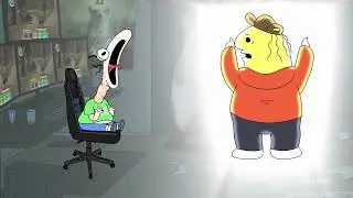 Smiling friends: Shrimp sun scream