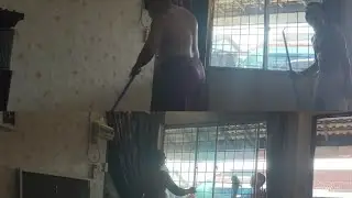 Housekeeping hari ini duduk rumah tak pergi ke mana mana semangat teamwork anak beranak 👍🙏😇