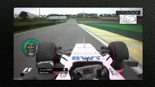 Perez onboard - Qualifying GP Interlagos (Brasil 2017)