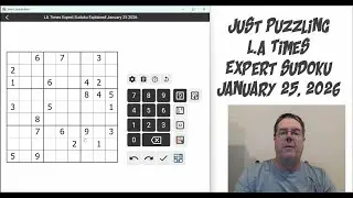 LA Times Expert Sudoku January 25 2026