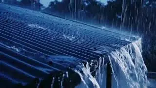 Violent Night Rainstorm ASMR on Metal Roof | Intense Rain Sounds for Sleeping Peacefully 56