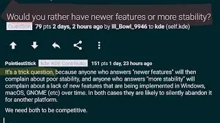 Features VS Stability: KDE!