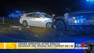 Naked driver arrested after wrong way chase