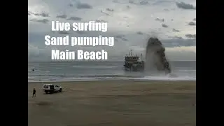 Head on view of the sand pumping