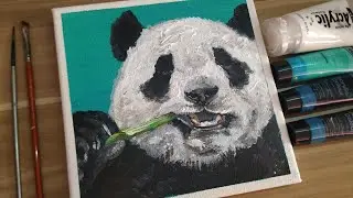 Acrylic painting / A panda /Easy painting Tutorial # 101