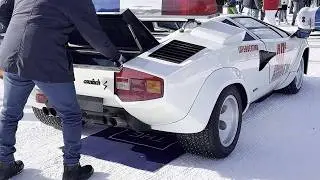 Автомобиль безопасности Countach LP400S на THE ICE St. Moritz 2025