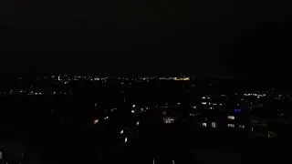 Nighttime Skyline - drone footage