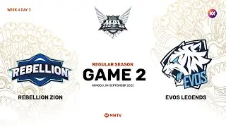 Rebellion Zion vs EVOS Legends Game 2 MPL ID S10 | RBL vs EVOS S10 Game 2