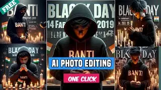 How To Create Viral 3D  Ai 14 February Black Day Boy Name Photo Editing | Ai Image Generator