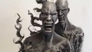 ARTIST Dug Stanat UNTOLD STORIES sculptures: creatures, characters, monsters, and spirits.