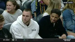 Caitlin Clark's Boyfriend & Pacers' Tyrese Haliburton courtside supporting her | Indiana Fever WNBA