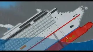 Sinking the MS Carnival Legend ship in the floating sandbox