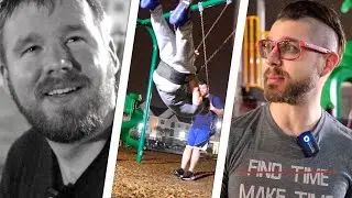 Two Grown Men at 5:30 in the Morning Going to a Children's Jungle Gym