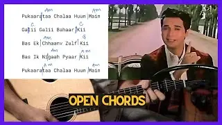 PUKARTA CHALA HOON MAIN | Guitar Intro + Open Chords Lesson | tvg