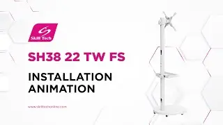 SH38 22 TW FS Chic Display Floor Stand With Casters  installation animation