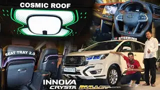 INNOVA CRYSTA BULLET EDITION WITH HYCROSS ALLOYS,GR STEERING, COSMIC ROOF &  BUSINESS CLASS TRAY..!!
