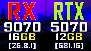 RX 9070 vs RTX 5070 || NEW DRIVER || PC GAMES BENCHMARK TEST ||