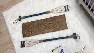 Nautical Rope Name Sign DIY
