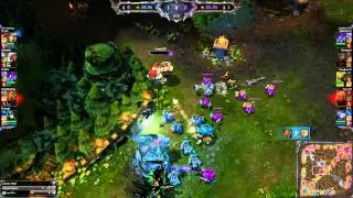 Swain double kill @ tower Vs Gragas & Jarvan IV