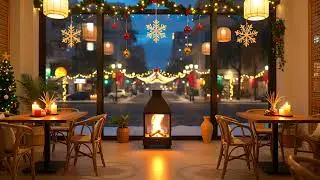 Cozy Manila Christmas Caf&eacute; Ambience &ndash; Warm Hearth, Parols & Peaceful Pasko Night | Filipino Rain